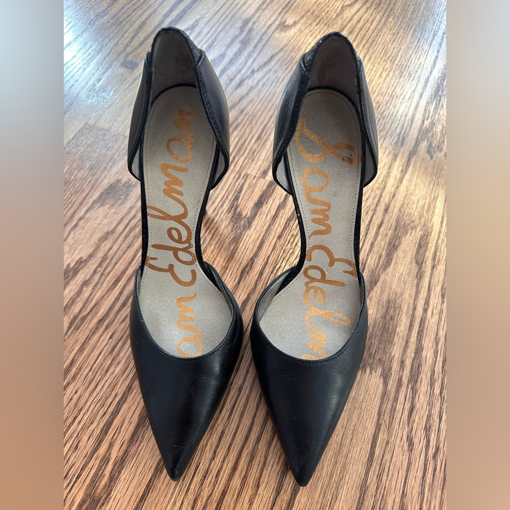 Sam Edelman black delilah leather pump size 5 great condition